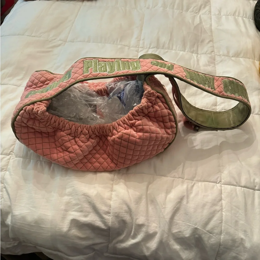 JuicyCouture pet bag vintage pink and green never used